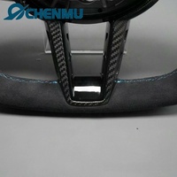 Volant sport en faux daim et fibre de carbone CS pour BMW Série 1, 2, 3, 4, 5, M3/M5, X3/X5/X6, X7, M6, X4-G20-G87, G30, bandes rouges