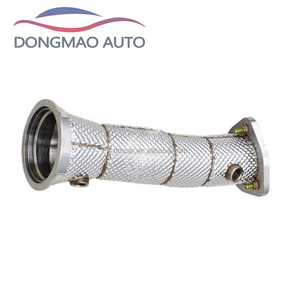 Convient pour <span class=keywords><strong>Audi</strong></span> A4/A5/Q5 B9.5 2.0T 2021-2025, tuyau d'échappement droit en acier inoxydable, bouclier thermique pour tuyau d'échappement - Product Image 3