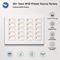 Feuille vierge en PVC blanc pré-laminé MIFARE(R) Classic EV1 HF RFID, format A4, puce de carte intelligente 13,56 MHz