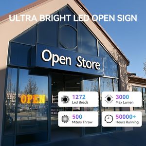 Letrero LED Abierto de 48x16 Pulgadas con Control Remoto y por Aplicación para Uso Comercial - Product Image 5