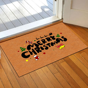 Alfombra de Entrada Personalizada con Diseño Navideño, Antideslizante, de Imitación de Fibra de Coco, para Exteriores, Sala de Estar, Entrada, Puerta - Product Image 2