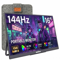 Moniteur portable avec haut-parleurs intégrés 1920x1200 UXGA, fréquence de rafraîchissement 144 Hz, montable au mur pour le jeu et le divertissement