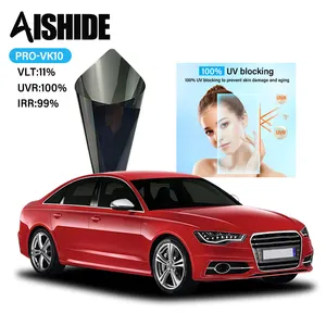 Aishide Offres Spéciales VLT11 % Film de peau de voiture Rejection UV Nano Ceramic Window Tint Film UV 400 Car Window Film