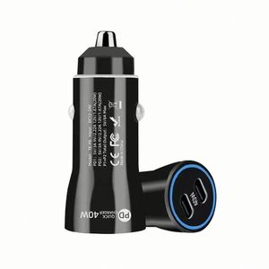 Multi Portable Phone Car Charger 40W Qc3.0 Mobile 2 in 1 Dual Fast Charging Car <b>Wireless</b> Charger - Product Image 1