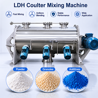 Mélangeur industriel LDH-0.3 en acier inoxydable avec moteur et pompe à courant continu pour applications de mélange de poudres, granulés et matériaux chimiques