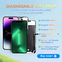 Vente directe d'usine, écrans de téléphones portables pour iPhone 15/15Plus/15Pro/15Promax, écran OLED souple LCD, écran FHD de remplacement