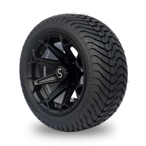 Ensemble de pneus et roues SRGCTW-203 pour voiturette de golf, 215/35-12, 4 plis, avec jantes de 12 pouces - Product Image 1