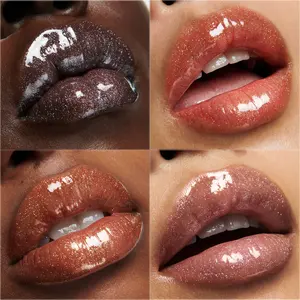 Benutzer definiertes Logo Glitter Lip gloss Schöne feuchtigkeit spendende pralle Lippen öl Feuchtigkeit spendende Regeneration Lippenstift Shine Lip gloss