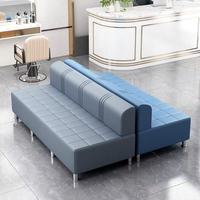 Chaise d'attente pour salon de coiffure, en bois, avec accoudoirs pliables, style minimaliste moderne, banquette d'attente pour invités, espace lounge, réception, canapé de bureau