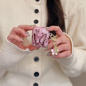 Aplicable a <span class=keywords><strong>Airpods1</strong></span>/2 3 Pro Pro2 4 Auriculares Bluetooth Estuche protector mariposa Rosa IMD con colgante Nuevo estuche para AirPods - Product Image 5