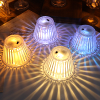 Veilleuse électronique LED transparente en acrylique, mini bougie d'ambiance en verre simulé avec projection pour la maison - Vente chaude