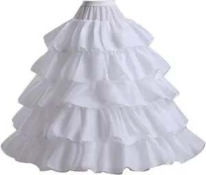 6 cerceaux Crinoline Jupon A-Line Jupe longue robe jupon blanc pour bal de mariage cultivé