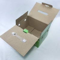 Geventileerde golfkartonnen op maat gemaakte fruitgeschenkdozen met handvat voor verpakkingen van jujubes, appels en bessen