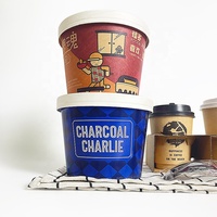 Emballage écologique pour aliments, boîte à emporter, gobelet à soupe jetable biodégradable personnalisé, bol à salade, récipient en papier, bol en kraft