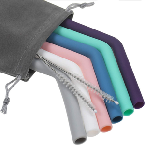 Lot de <span class=keywords><strong>pailles</strong></span> pliantes en silicone pour enfants, <span class=keywords><strong>pailles</strong></span> lavables et lisses, en vogue Amazon - Product Image 3