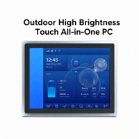 Monitor Industrial Zhichun para Exteriores, Pantalla Táctil LCD HD de 1500 Nits, Panel de Aluminio, Montaje en Pared, PC Integrado