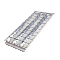 T8 encastré Grille Lamp2 * 18w Tube lumière raccords plafond Double Tube lumière montage