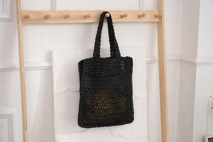 Sac fourre-tout d'été 2026 en raphia et paille tressée, grande capacité, broderie, maille tricotée, sac à bandoulière pour femme - Product Image 2