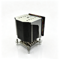 Refroidisseur de processeur de serveur 165W avec 5 caloducs en cuivre, dissipateur thermique LGA2011 4U 9225, base en cuivre, ailettes en aluminium, 105x92.5x125.8mm, OEM ODM