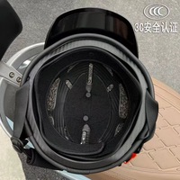 Casque de sécurité rétro Harley ABS Sport demi-couvre-chef avec visière incurvée pour vélo électrique/moto, toutes saisons, unisexe