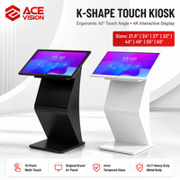 ACEVISION Grosir Layar Pemutar Media Android Ultra Tipis untuk Dalam Ruangan, Layar LCD untuk Iklan Digital Signage dengan Basis Tipe K