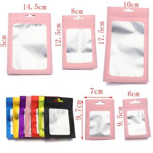 Custom Printed <b>Clear</b> Foil Resealable Pouch Zipper Maskk Bags Three Side Seal Matte Pink Aluminum Ziplock Garbage Bag PET <b>Jelly</b> - Product Image 3