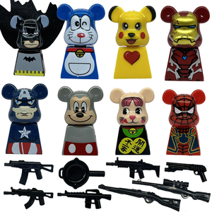Figuras Miniatura Estilo <span class=keywords><strong>Bearbrick</strong></span>, 8 Piezas, <span class=keywords><strong>Precio</strong></span> al por Mayor, Tarifas Competitivas, Proveedor Confiable, Calidad de Exportación, Juego de Juguetes Hero Mouse Bricks - Product Image 1