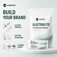 Poudre d'hydratation électrolytique à haute teneur en sodium sans édulcorants artificiels pour la récupération post-entraînement, marque privée