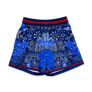 Shorts de basket-ball imprimés personnalisés tendance, style streetwear classique, en maille respirante, séchage rapide, 100% polyester, pour le sport - Product Image 2