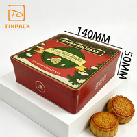 Caja de Hojalata Cuadrada de Calidad Premium a Bajo Precio, Apta para Alimentos, con Diseño Personalizado, para Guardar Galletas y Bizcochos, Ideal para Regalos Navideños