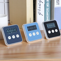Timer Dapur Digital untuk Memasak, Mandi, Belajar, Jam Alarm - Plastik Ramah Lingkungan, Layar LCD, Desain Magnetik, Fungsi Hitung Mundur
