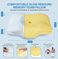 Reine taille ultra doux papillon cervical ventilé contour orthopédique oreiller en mousse à mémoire de forme pour les douleurs au cou dormir confortable