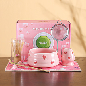 Juego de Batidores de Matcha Modernos a Precio de Mayoreo, 4 Piezas, Accesorios de Bambú, Tazón de Cerámica para Matcha, Kit para Cafetería, Logotipo Personalizado - Product Image 3