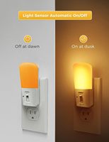 LOHAS Ambre Veilleuse Capteur Plug in Veilleuse Couleur Jaune Dimmable Veilleuse LED de Chevet pour Chambre Escalier
