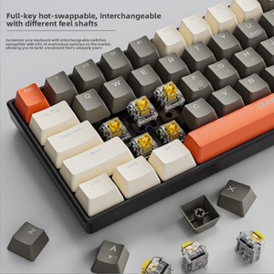 Clavier mécanique filaire Crack <span class=keywords><strong>K780</strong></span> pour e-sport, 87 touches, mélange de couleurs, hot-swap, RGB personnalisable, étanche, pour gaming transfrontalier - Product Image 3