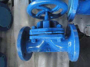 पानी के संक्षारक तरल पदार्थ और जल उपचार के लिए एपदम सील के साथ डक्टाइल कास्ट आयरन मैनुअल डायाफ्राम वाल्व - Product Image 2