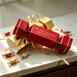 Lujo personalizado Navidad Mini pequeño papel embalaje regalo boda caja de dulces - Product Image 1