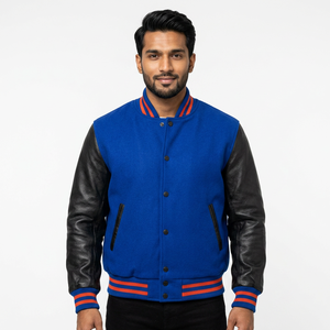 Blouson universitaire de qualité supérieure, style Letterman, avec broderie, patchwork, dessin animé, capuche, en laine/polyester, tailles XS-5XL, hiver - Product Image 1