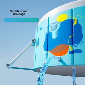 Piscina plegable inflable grande de PVC para niños, instalación gratuita, soporte para el hogar al aire libre, piscina abierta para uso - Product Image 3