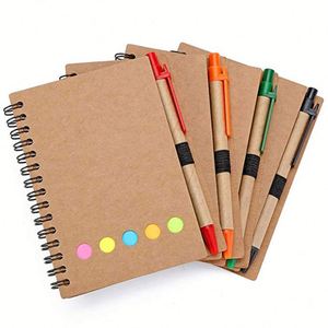 Bloc-notes personnalisé écologique 2026, notes adhésives, marque-pages, carnet en papier kraft, mini carnet avec stylo, carnet personnalisé - Product Image 3