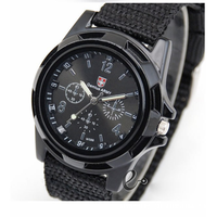 Bracelet de montre pour homme en nylon tendance, aiguilles lumineuses, montre de sport unisexe, montre d'extérieur