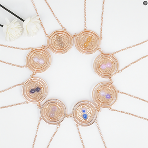 Collar <span class=keywords><strong>de</strong></span> Moda con Colgante <span class=keywords><strong>de</strong></span> Giratiempo Bañado en Oro, Joyería <span class=keywords><strong>de</strong></span> la Película <span class=keywords><strong>de</strong></span> <span class=keywords><strong>Harry</strong></span> <span class=keywords><strong>Potter</strong></span> con Cadena para Suéter - Product Image 2