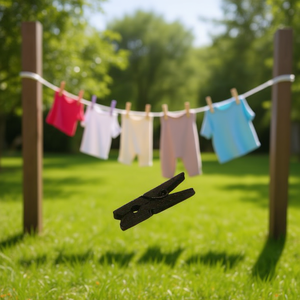 Ilan Mollette in Legno Nere da 3,0 cm, 20 Pezzi per Asciugare i Vestiti - Product Image 3