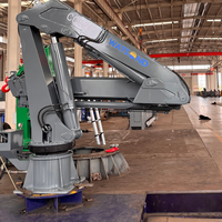 Grue de pont hydraulique robuste toutes saisons pour barge marine, machinerie de levage pour le transport de marchandises portuaires et la construction de navires