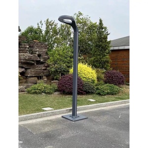 Lámpara de bolardo de luz LED Solar AC para jardín al aire libre, linterna tradicional, poste de oro antiguo, aluminio fundido a presión, IP65, resistente al agua, 30W-60W - Product Image 2