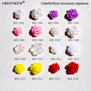 100 pièces Offre Spéciale 3D résine Rose ongles breloques pour <span class=keywords><strong>manucure</strong></span> coloré Rose accessoire Style japonais nouveau Design ongles décorations Art - Product Image 2