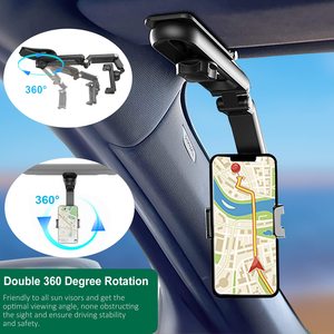 Soporte para Teléfono Celular con Visera Solar para Auto, 1080 °   Soporte Giratorio para Teléfono Móvil con Visera Solar para Automóvil, Universal para iPhone, Samsung <span class=keywords><strong>Galaxy</strong></span>, LG y Más - Product Image 3