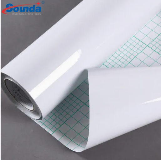 China Factory Price PVC Self-Adhesive Permanent Vinyl 100g Cold Lamination Film Roll Water Resistant UV Resistant Glossy Surface