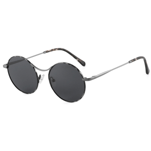 Unisex <b>Round</b> <b>Sunglasses</b> Full Rim Black <b>Frame</b> UV400 Protection Retro Style Adult Casual Wear - Product Image 4