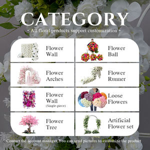 Sunwedding dev yeşil ve beyaz yapay gül kemer kapısı düğün sahne gelin noel satılık giriş - Product Image 5